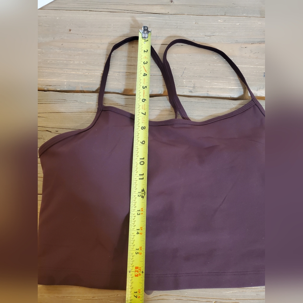 Calme By Johnny Was Womens Cross Back Cami Sport Bra Top Purple Padded M XL - Picture 7 of 10
